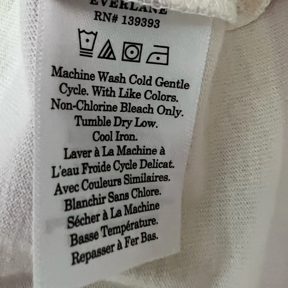 Everlane The Organic Cotton Polo Dress Striped Beige Size Small - Picture 12 of 12